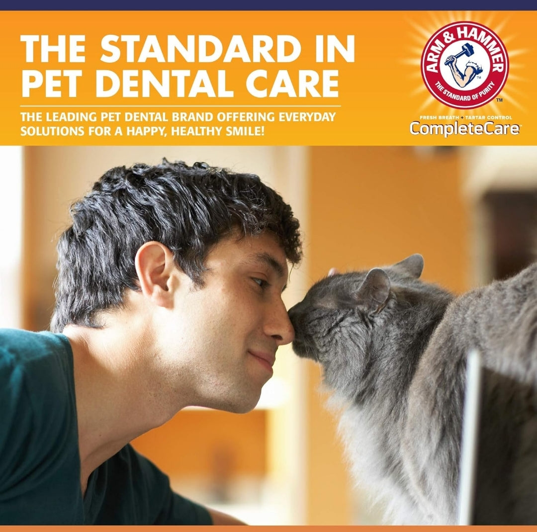 Arm & Hammer for Pets Complete Care Cat & Kitten Dental Kit | Includes 2.5 oz Tuna Flavor Enzymatic Cat