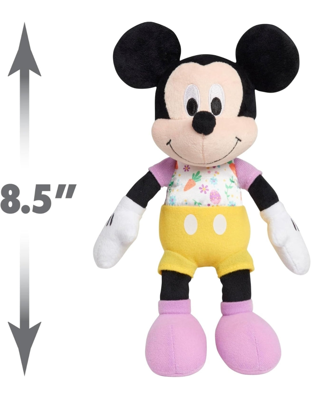 Just Play Disney Easter Mickey Mouse and Minnie Mouse Small Plushie Stuffed Animal, 2-Pieces, Easter Basket Stuffers, Kids Toys for Ages 2 Up