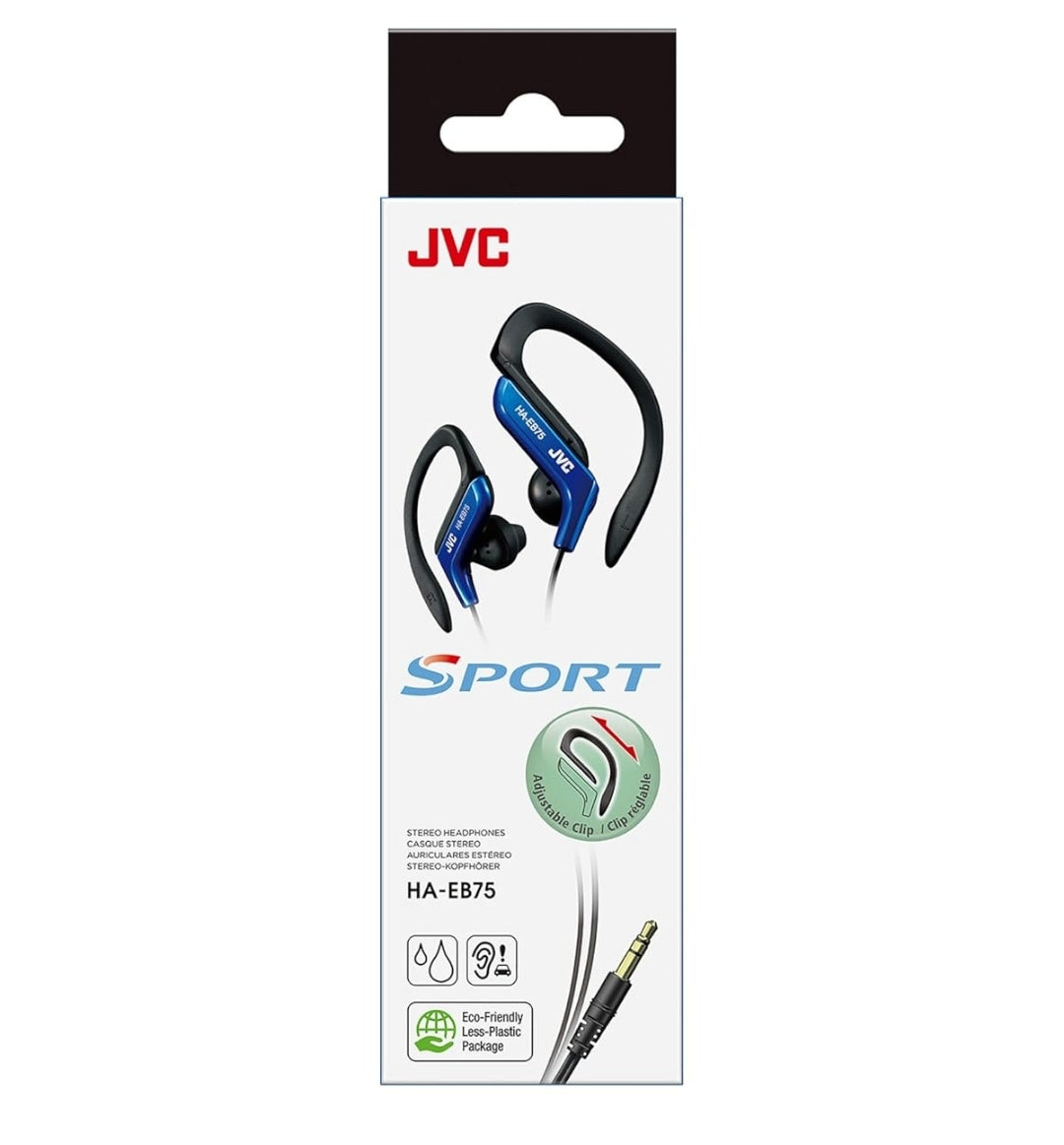 JVC, HA-EB75-AN-U Verstelbare Sportknipoorfone (Blou)