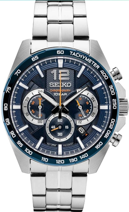 SEIKO Horlosie vir Mans - Noodsaaklikhede - Kwarts Chronograaf, Toerometer