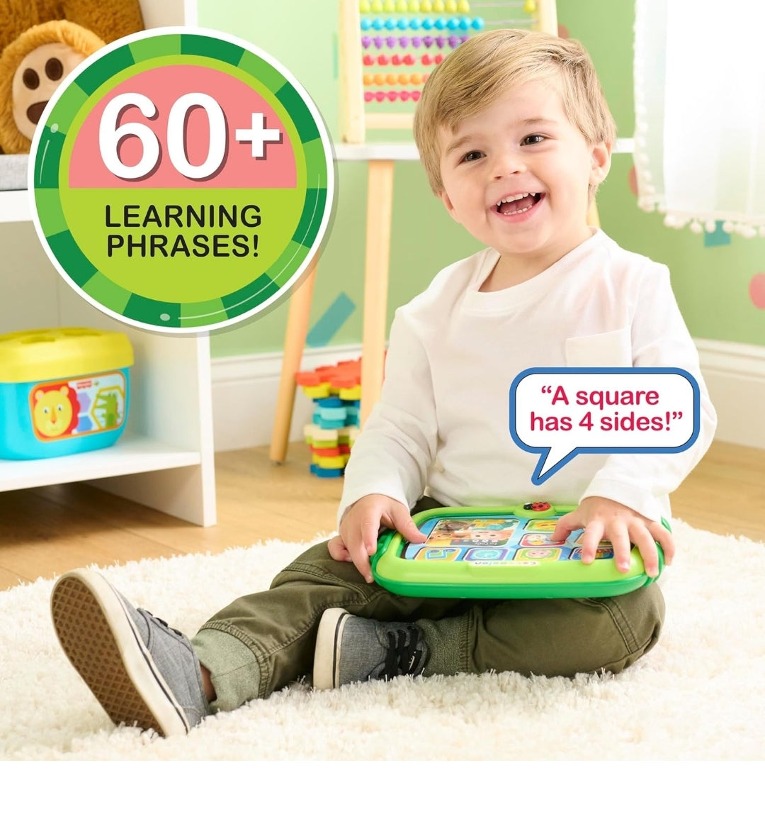Just Play CoComelon Learning Tablet, 60+ Learning Phrases, Sing-Along to The “The Alphabet Song, Kids Toys for Ages 18 Month