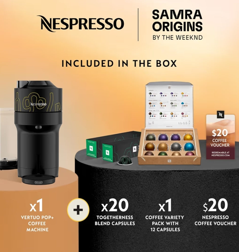 Nespresso Vertuo Pop+ Koffie- en Espressomasjien deur De'Longhi, Dubbel Espresso, Liggeroosterde - 20 Kapsules