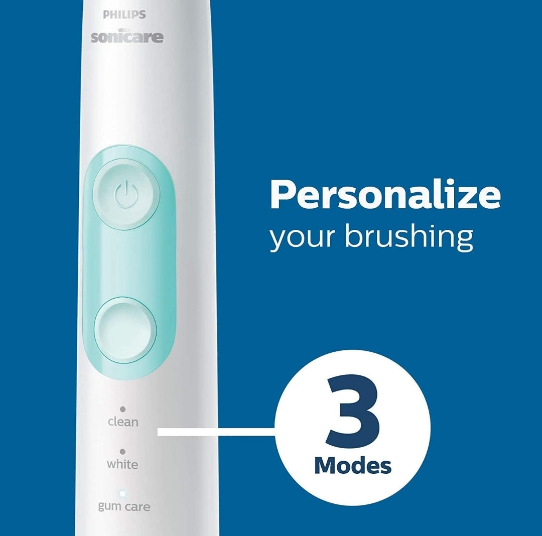 Philips Sonicare ProtectiveClean 5100 Herlaaibare Elektriese Tandeborsel, met Druksensor, 3 Skoonmaakmodusse, SmarTimer en QuadPacer - Reiskas, Swart (Model HX6850/60)