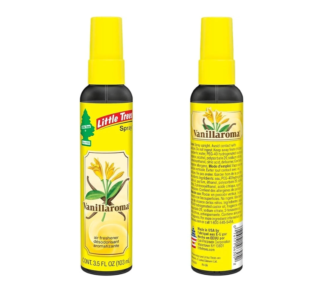 LITTLE TREES Car Air Freshener Spray Long-Lasting Scent On-the-go Freshness -Vanillarom (6)
