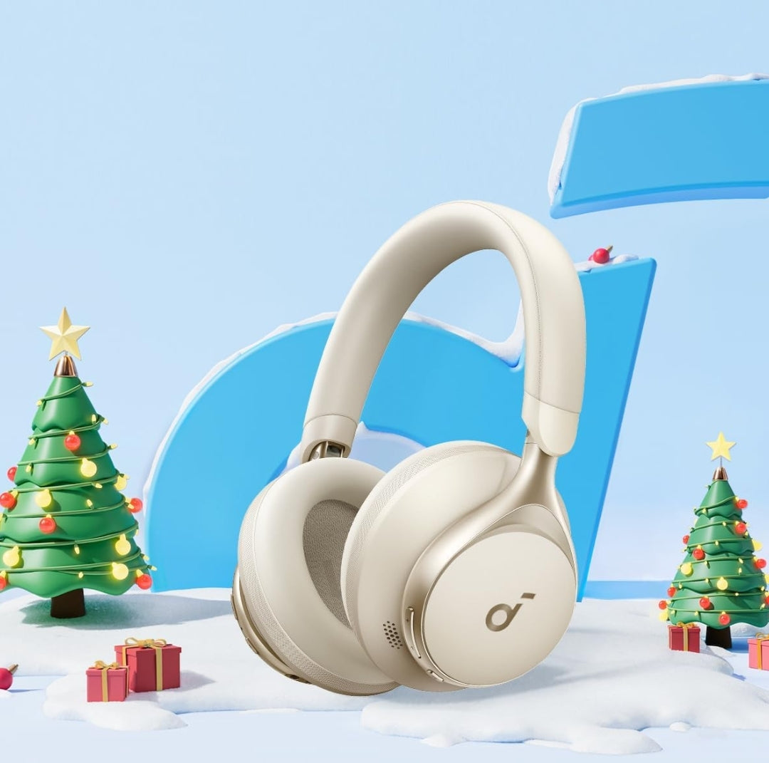 Soundcore by Anker, Space One, Active Noise Cancelling Headphones, 2X Stronger Voice Reduction, 40H ANC Playtime, App Control, LDAC Hi-Res Wireless Audio, Comfortable Fit, Clear Calls, Bluetooth 5.3
