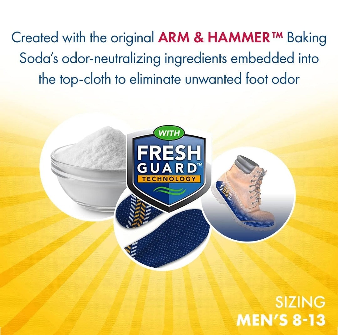 Arm & Hammer Memory Foam Work Insoles for Men and Women, Pair of Anti-Fatigue w/ Arch Support - (1 Pack)