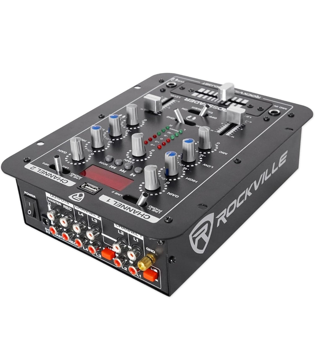 Rockville Bundle: (2) BPA10 10" Professional Powered Active 400w DJ PA Speaker Bundle with RDJ3BT 2 Ch DJ Mixer PACKAGE