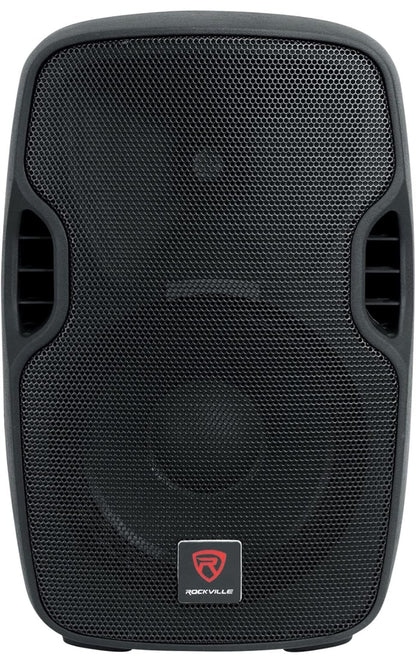 Rockville BPA10 10" Professionele Aangedrewe Aktiewe 400w DJ PA Luidsprekerbundel met Metra IB3.5MM 6 Voet 3.5mm Manlik, Rockville RVES05 Swart & Samson Stage XPD2 Digitale Draadlose USB (4 Items)