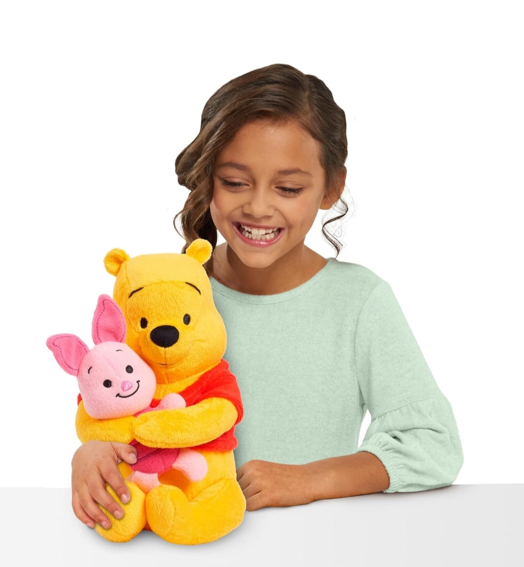Disney Classics Lil Friends Winnie the Pooh and Piglet Plush Stuffed Animal - Kids Toys for Ages 2 Up by Just Play