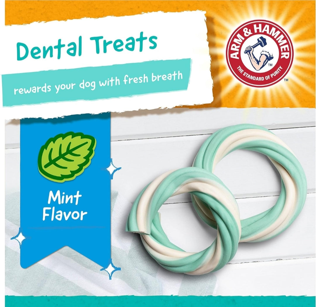 Arm & Hammer for Pets Ringers Fresh Breath Dental Treats for Dogs (Pack of 1 - 32 CT)