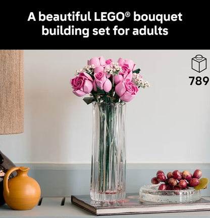 LEGO Botanicals Ruiker Pienk Rose Kunsblomme - Boublokke