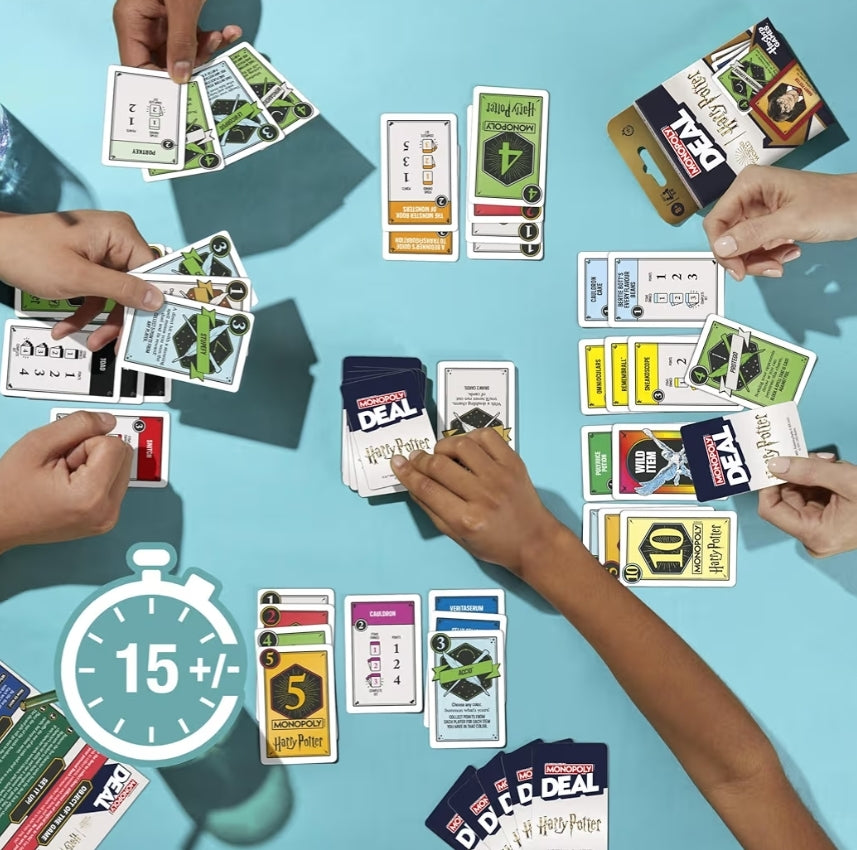 Monopoly Deal: Harry Potter Card Family Games for Kids and Adults - Ages 8 and Up