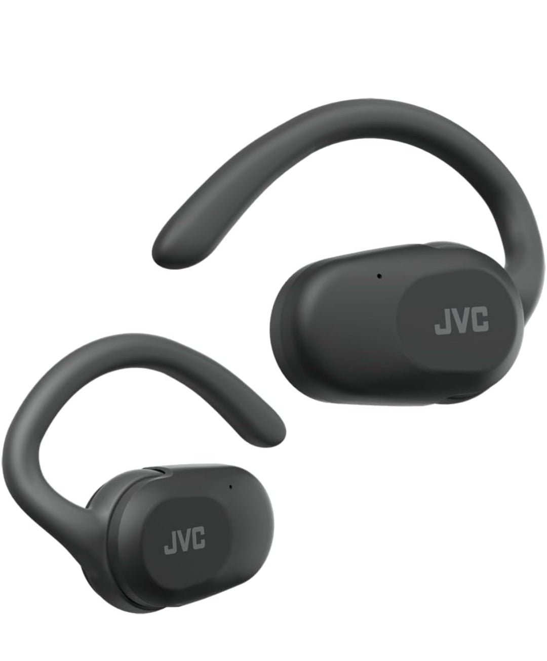 JVC nearphones Oopoor True Wireless-oorfone met Pivot Motion-meganisme, 16mm groot klankdrywers, Enkeloor-gebruik, BT 5.4, Lang batterylewe (tot 26 uur) - HANP40TB (Swart)
