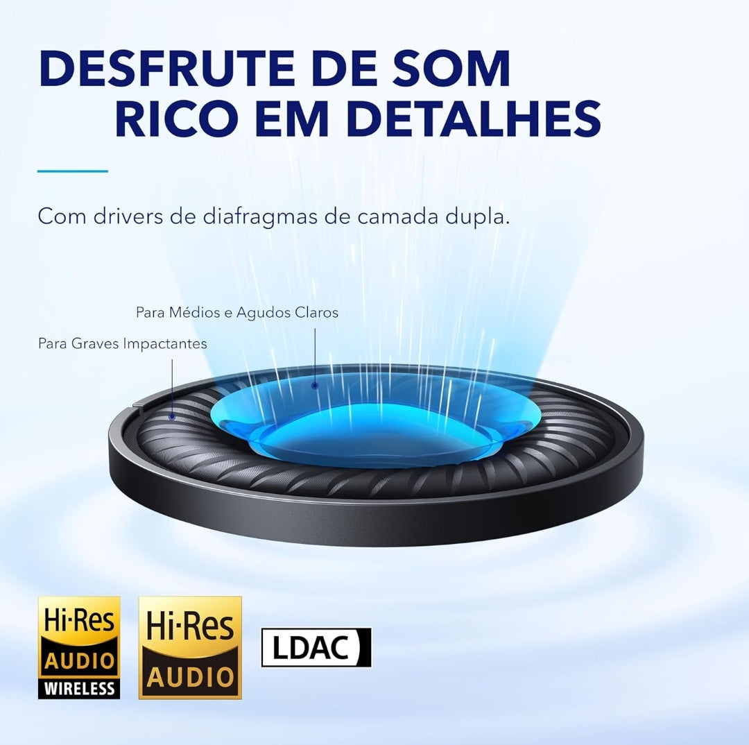 Soundcore by Anker Space Q45 Adaptive Active Noise Cancelling Headphones, Reduce Noise by Up to 98%, 50H Playtime, App Control, LDAC Hi-Res Wireless Audio, Comfortable Fit, Clear Calls, Bluetooth 5.3