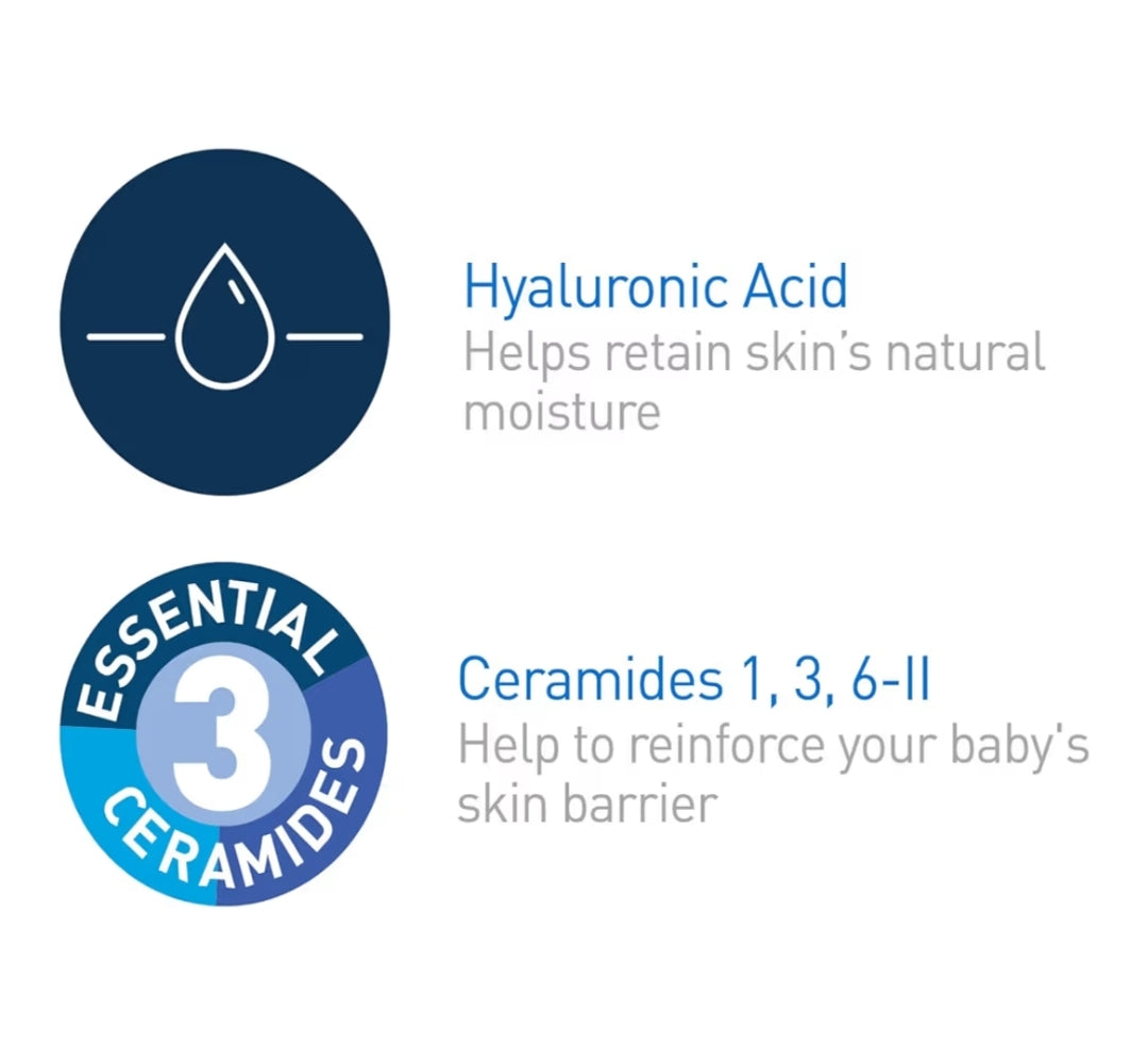 CeraVe Luieruitslagroom, Baba Genesende Salf vir Ekstra Droë Vel, Luierroom met Ceramides & Vitamien E Ftalaat- en Sulfaatvry (85g)