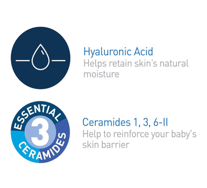 CeraVe Luieruitslagroom, Baba Genesende Salf vir Ekstra Droë Vel, Luierroom met Ceramides & Vitamien E Ftalaat- en Sulfaatvry (85g)