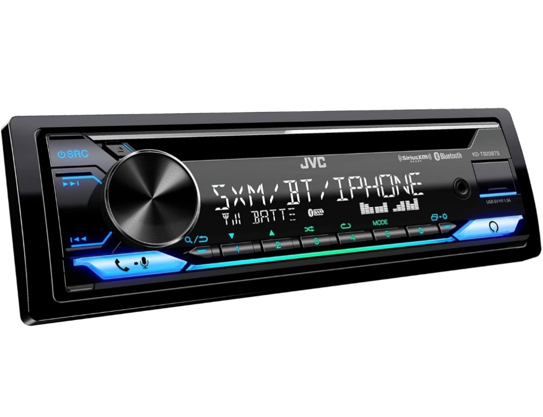 JVC KD-T920BTS-motorstereo met Bluetooth, USB voor, AUX, Amazon Alexa, SiriusXM Radio Ready, Hoëkragversterker