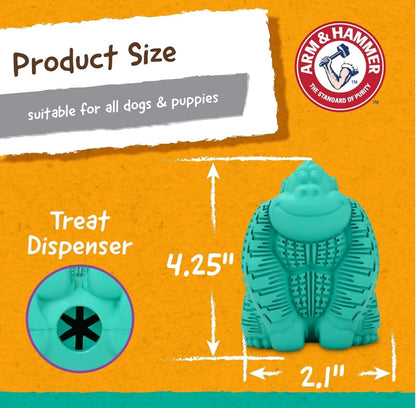 Arm & Hammer for Pets Super Treadz Gorilla Dental Chew Toy for Dogs - Dog Dental Toys Reduce Plaque & Tartar Buildup Without Brushing - Safe for Dogs up to 35 Lbs (Pack of 12)