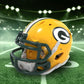 Transformers NFL Green Bay Packers Tundra Prime 5.5-Inch Action Figure Changes from Robot to Helmet, Football Toys for Ages 8+