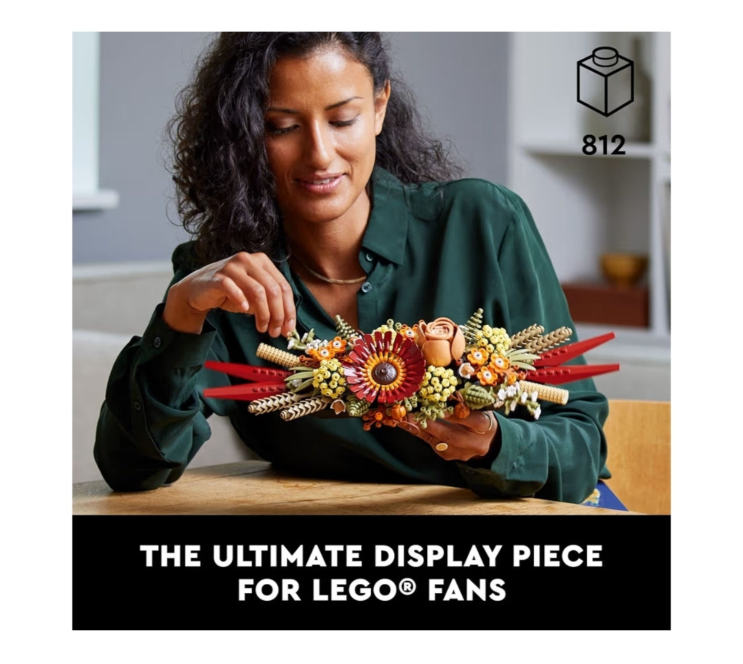 LEGO Icons Droogblom-middelpuntboustelle vir Herfs- en Dankseggingsversierings