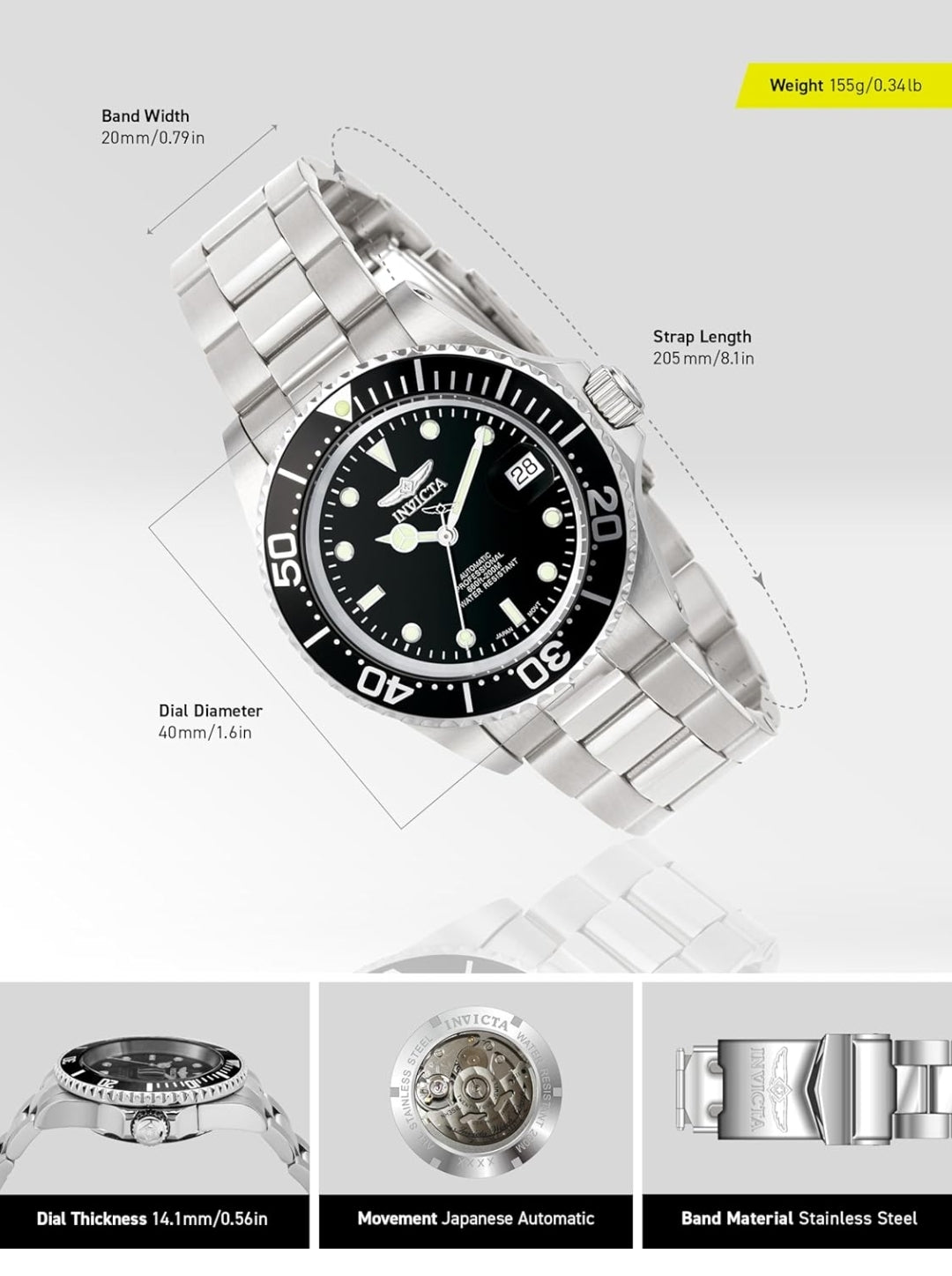 Invicta Men's Pro Diver Collection Coin-Edge Automatic Watch