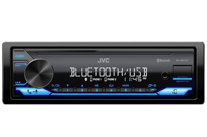JVC KD-SX27BT Motorstereo met Bluetooth, 100W Digitale Media-ontvanger, 1.5A USB om Toestelle te Laai, Enkel DIN Hoofeenheid, AM/FM, Aux-in, JVC Afstandsbeheer Toepassing
