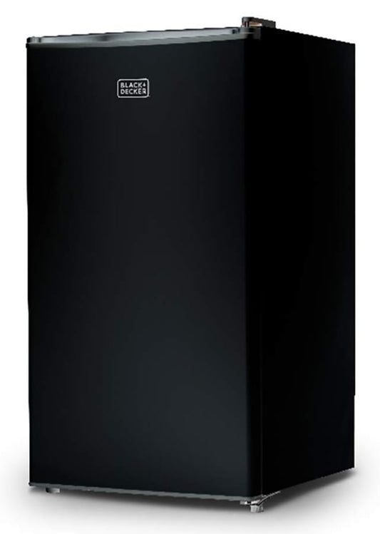 BLACK+DECKER BCRK32B Kompakte Yskas Energie Star Enkeldeur Mini Yskas met Vrieskas, 3.2 Kubieke Voet, Swart
