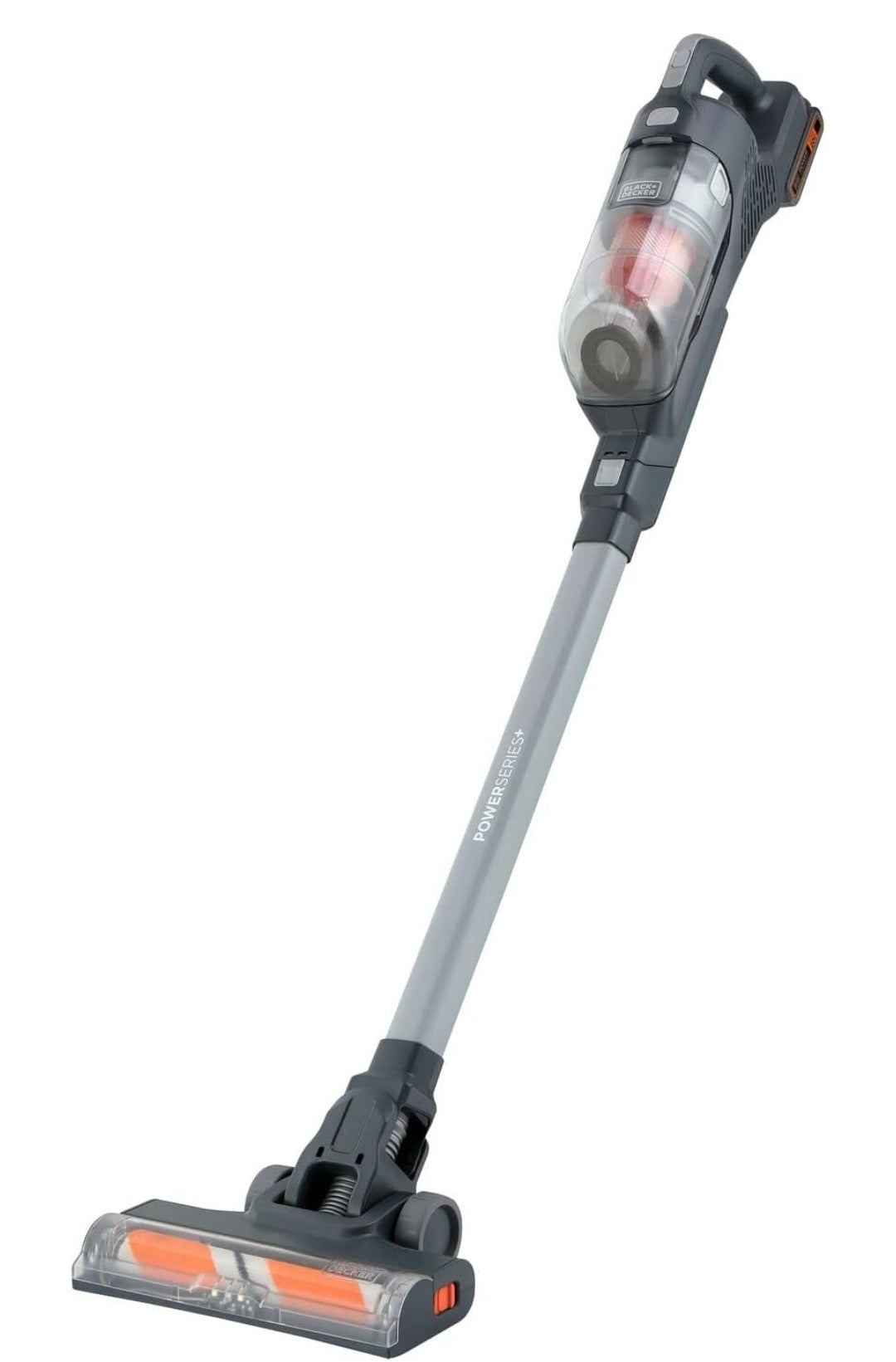 BLACK+DECKER POWERSERIES+ 20V MAX Cordless Vacuum Cleaner, Stick Vacuum Rechargeable with LED Floor Lights, Anti-Tangle Lightweight, Removable Battery (BHFEA18D1)