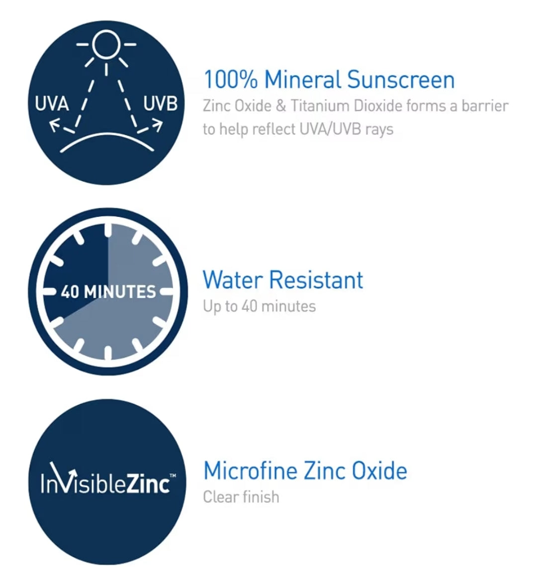 CeraVe Minerale Sonbrandstokkie SPF 50, Breëspektrum Hialuronzuur + Seramiede 100% Minerale Gesigsonbrandstokkie Olievry