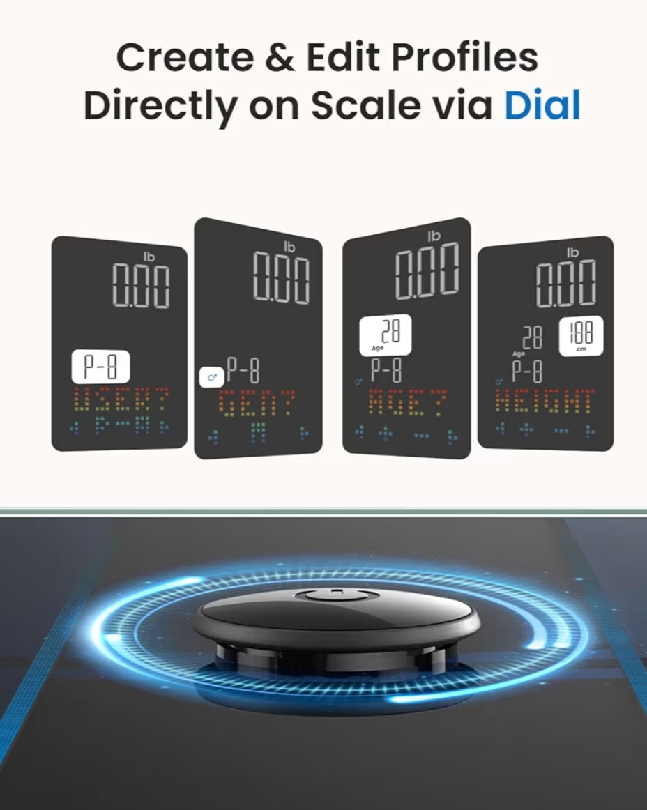 Smart Scale for Body Weight, Body Fat Scale for BMI and Digital Food Scale w/ Nutritional Calculator, Smart Food Kitchen Scale