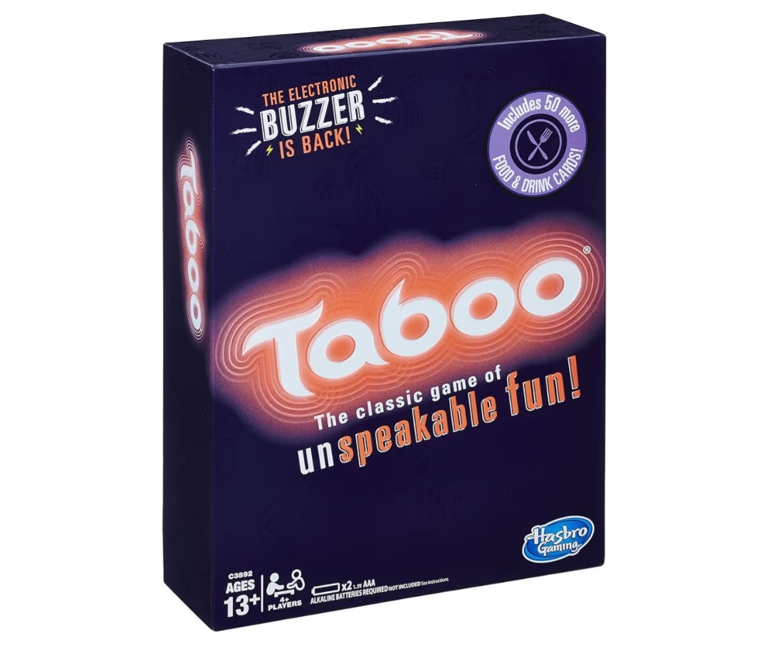 Hasbro Gaming Taboo Party Board Game with Buzzer for Kids Ages 13 and Up