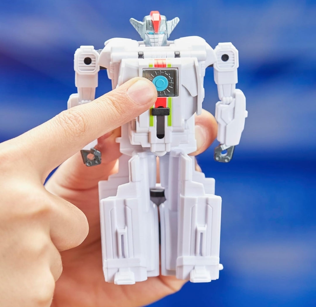 Transformers One Cog Changer Wheeljack 4-Inch Robot Action Figure, Interactive Toys for Boys and Girls Ages 6 and Up