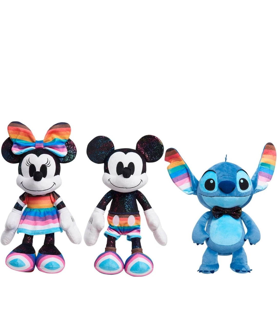 Just Play Disney Pride Stitch 15" Large Plush Stuffed Animal, Soft Embroidered Details - Kids Toys