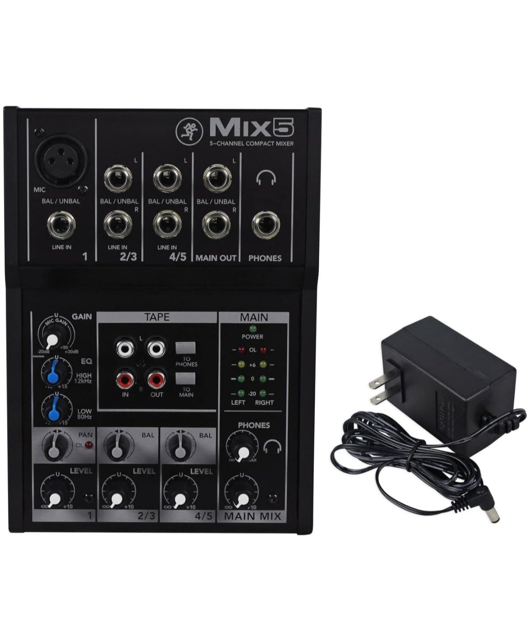 Bundle: (2) Rockville BPA8 8" 300W Speakers w/Bluetooth+ (1) Mackie Mix5 Mixer+ (2) RCXMB20B 20' XLR-TRS Cables REAN