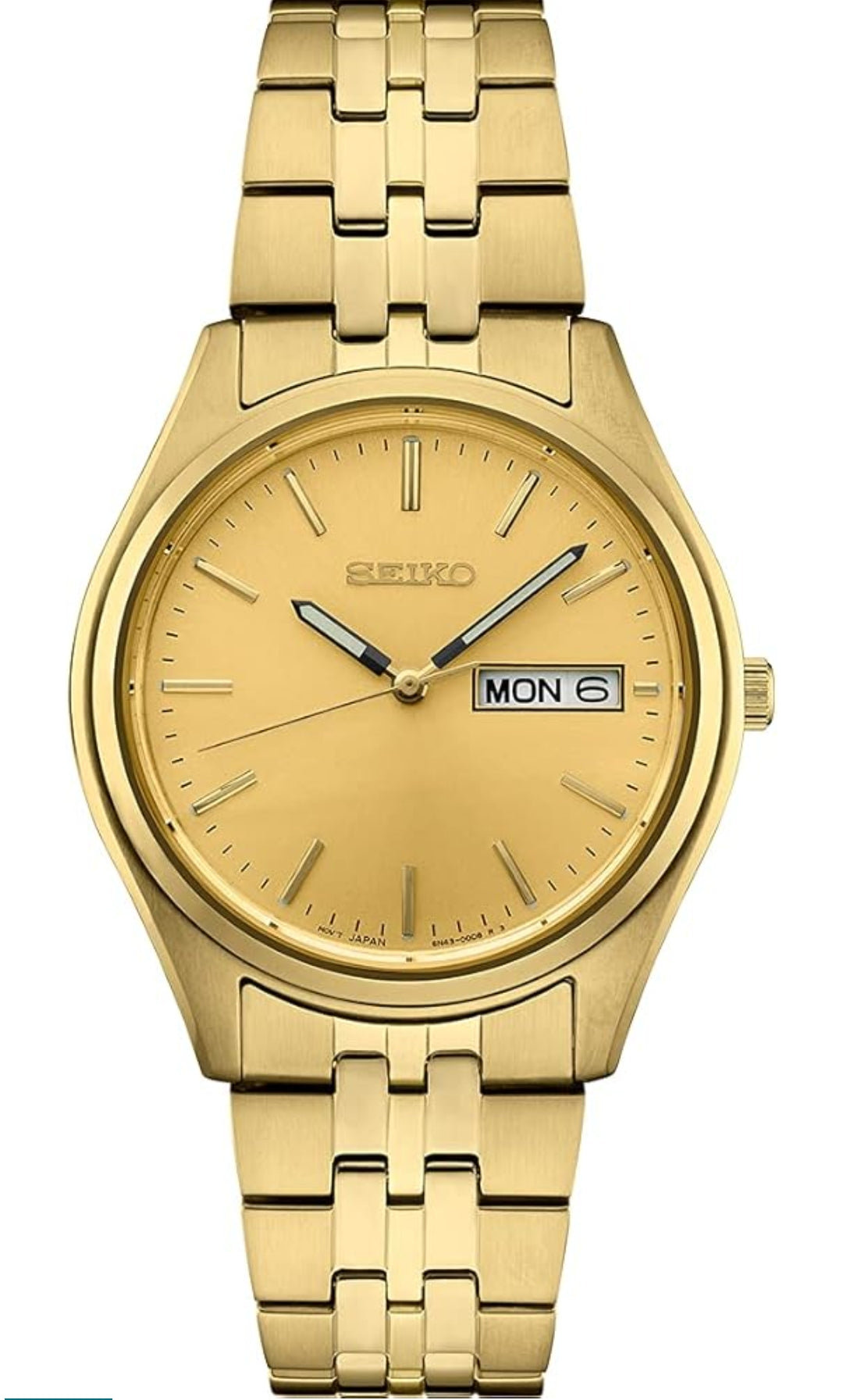 SEIKO Watch Essentials met Dag/Datum-kalender, Vlekvrye Staal Kas/Band, en 100m Waterbestand - NUUT
