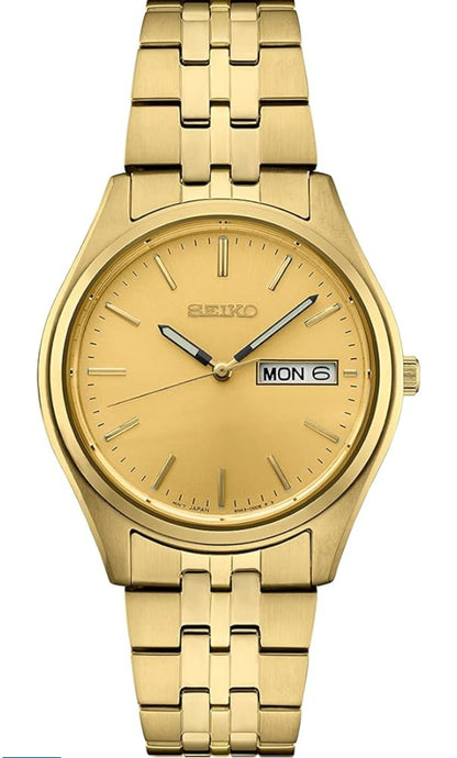 SEIKO Watch Essentials met Dag/Datum-kalender, Vlekvrye Staal Kas/Band, en 100m Waterbestand - NUUT