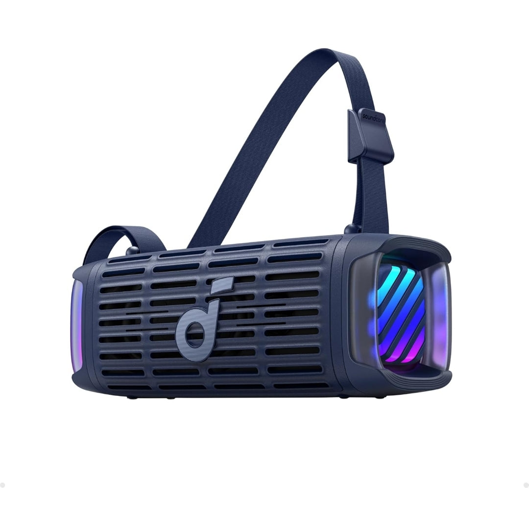 Soundcore Boom 3i by Anker, Rugged Outdoor Speakers, IP68 Waterproof, Floating Playback, Saltwater-Resistant, BassUp 2.0, 50W Portable Speaker, Bluetooth 5.3, 16H, TWS, Kayak/Fishing/Camping-Blue