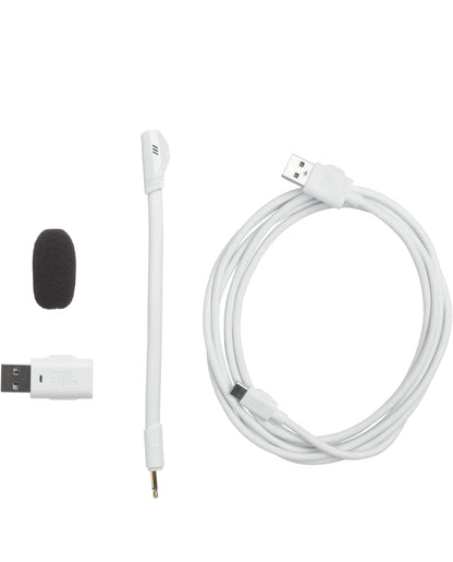 JBL Quantum 360P - Draadlose Oorfoonkonsole-speletjiekoptelefoon met Afneembare Mikrofoonarm - (Wit)