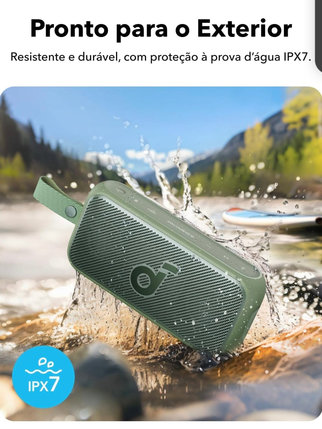 Soundcore Motion 300 by Anker, Bluetooth Speaker, Wireless Hi-Res Portable Speaker, IPX7 Waterproof, BassUp, Bluetooth 5.3, 30W Stereo Sound, 13H Playtime for Home, Shower, Outdoor, and Travel - Green