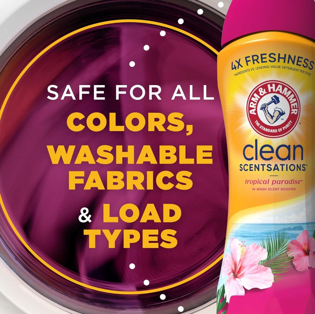 ARM & HAMMER Clean Scentsations In-Wash Laundry Scent Booster - Tropical Paradise scent (45 Oz)