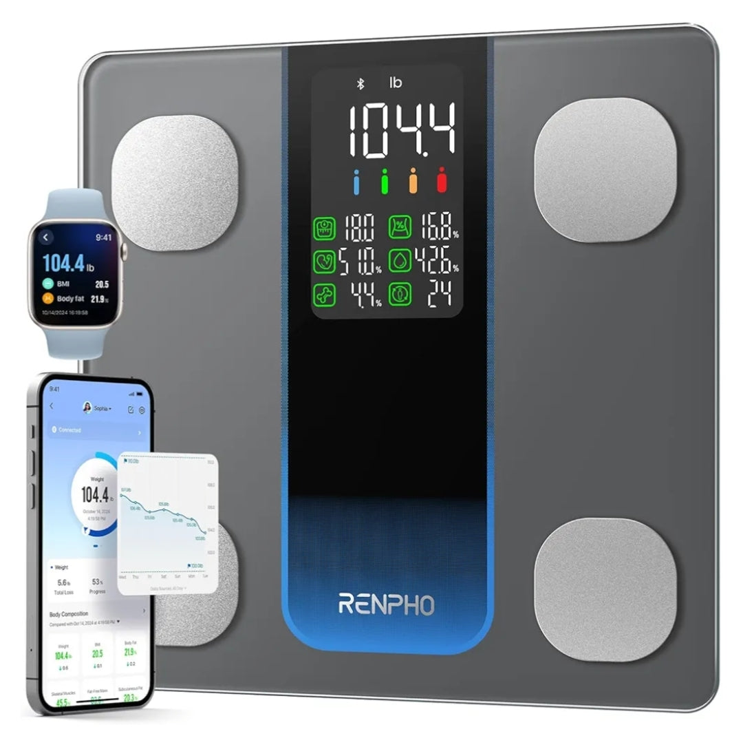 Smart Scale for Body Weight 7-in-1 Large Display for BMI, Body Fat, Muscle Mass, 13 Body Composition