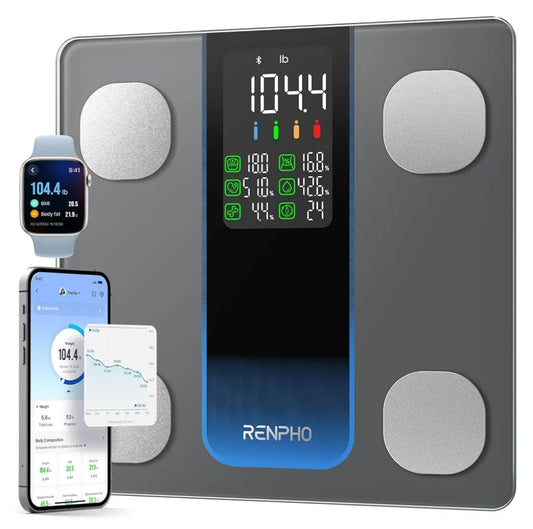 Smart Scale for Body Weight 7-in-1 Large Display for BMI, Body Fat, Muscle Mass, 13 Body Composition