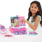 Just Play Barbie Trendy Cash Register with Sounds, Pretend Money, and Credit Card Reader, 9 Piece Playset, Kids Toys for Ages 3 Up