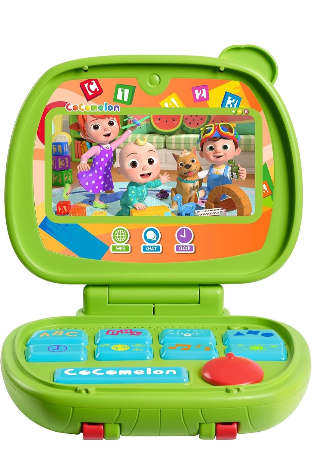 CoComelon Sing and Learn Laptop Toy for Kids, Lights, Sounds, and Music Encourages Letter, Number, Shape, and Animal Recognition, Officially Licensed Kids Toys for Ages 18 Month by Just Play