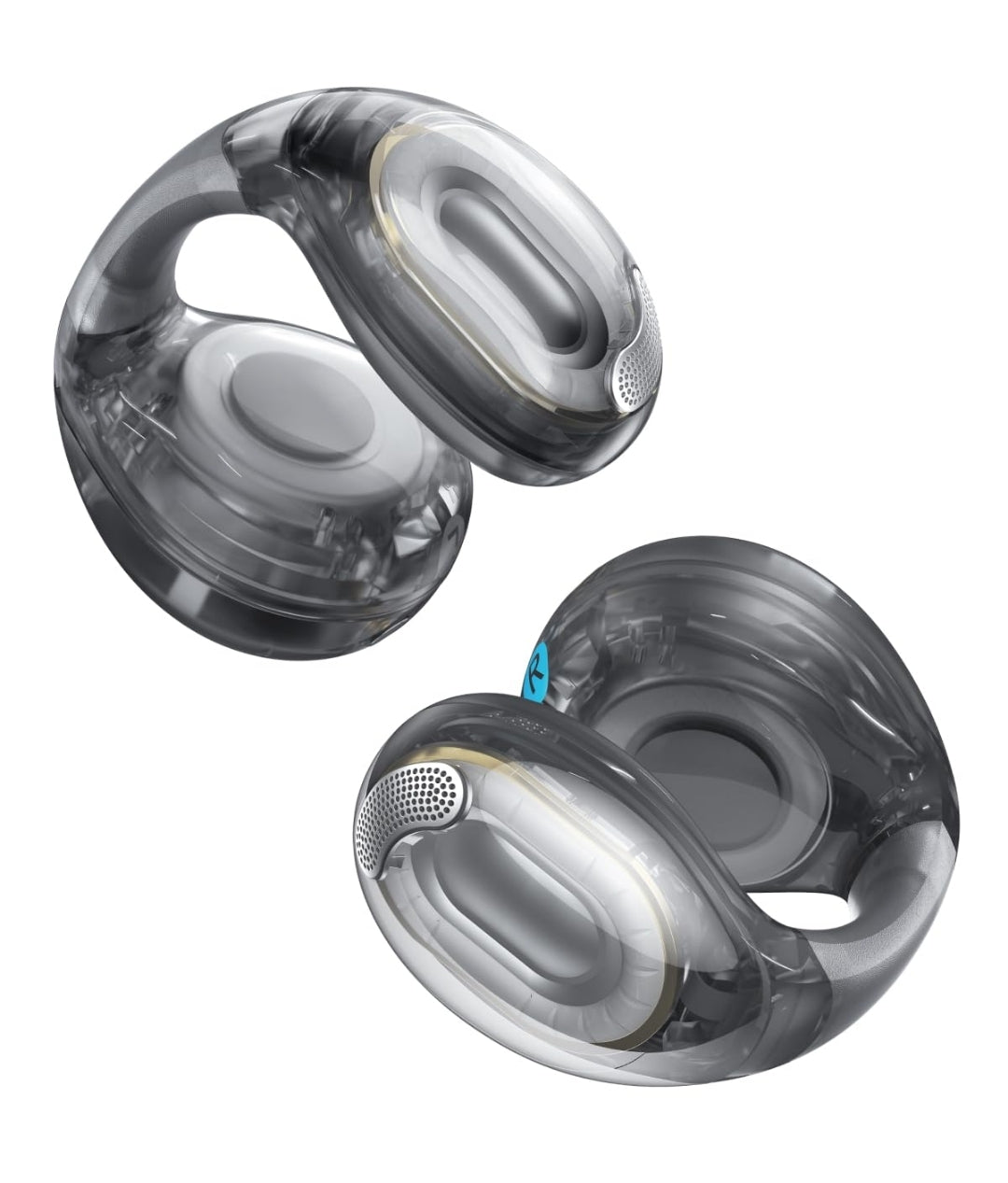 Soundcore C40i by Anker, Open-Ear Earbuds, Clip-On Headphones, Flexible Joint Design, Button Controls, Lightweight Comfort, Stable Fit with Attachable Ear Grips, Expansive Drivers for Clear Sound