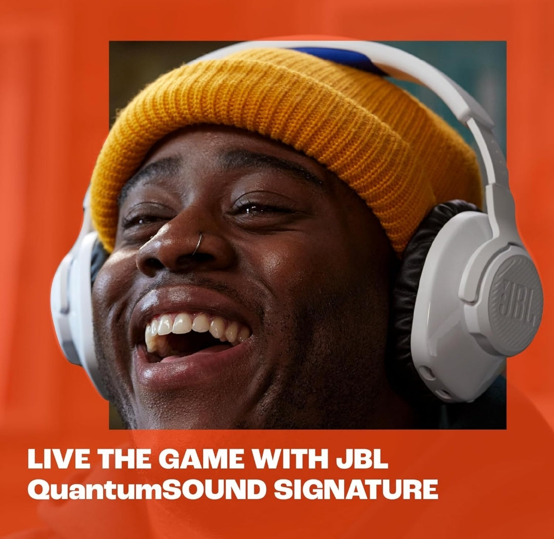 JBL Quantum 360P - Wireless Over-Ear Console Gaming Headset with Detachable Boom - (White)