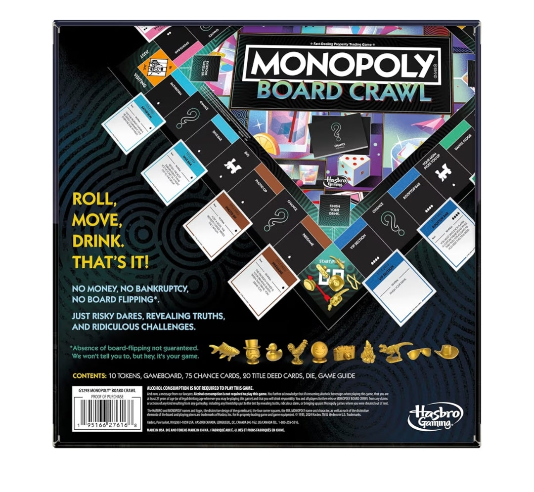 Monopoly Board Crawl Game - Official Monopoly Hilarious Adult Party Games