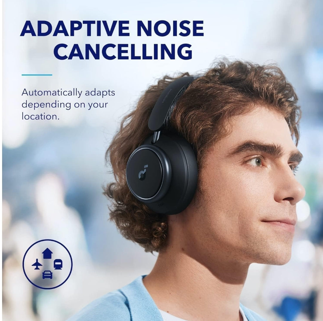 Soundcore by Anker Space Q45 Adaptive Active Noise Cancelling Headphones, Reduce Noise by Up to 98%, 50H Playtime, App Control, LDAC Hi-Res Wireless Audio, Comfortable Fit, Clear Calls, Bluetooth 5.3