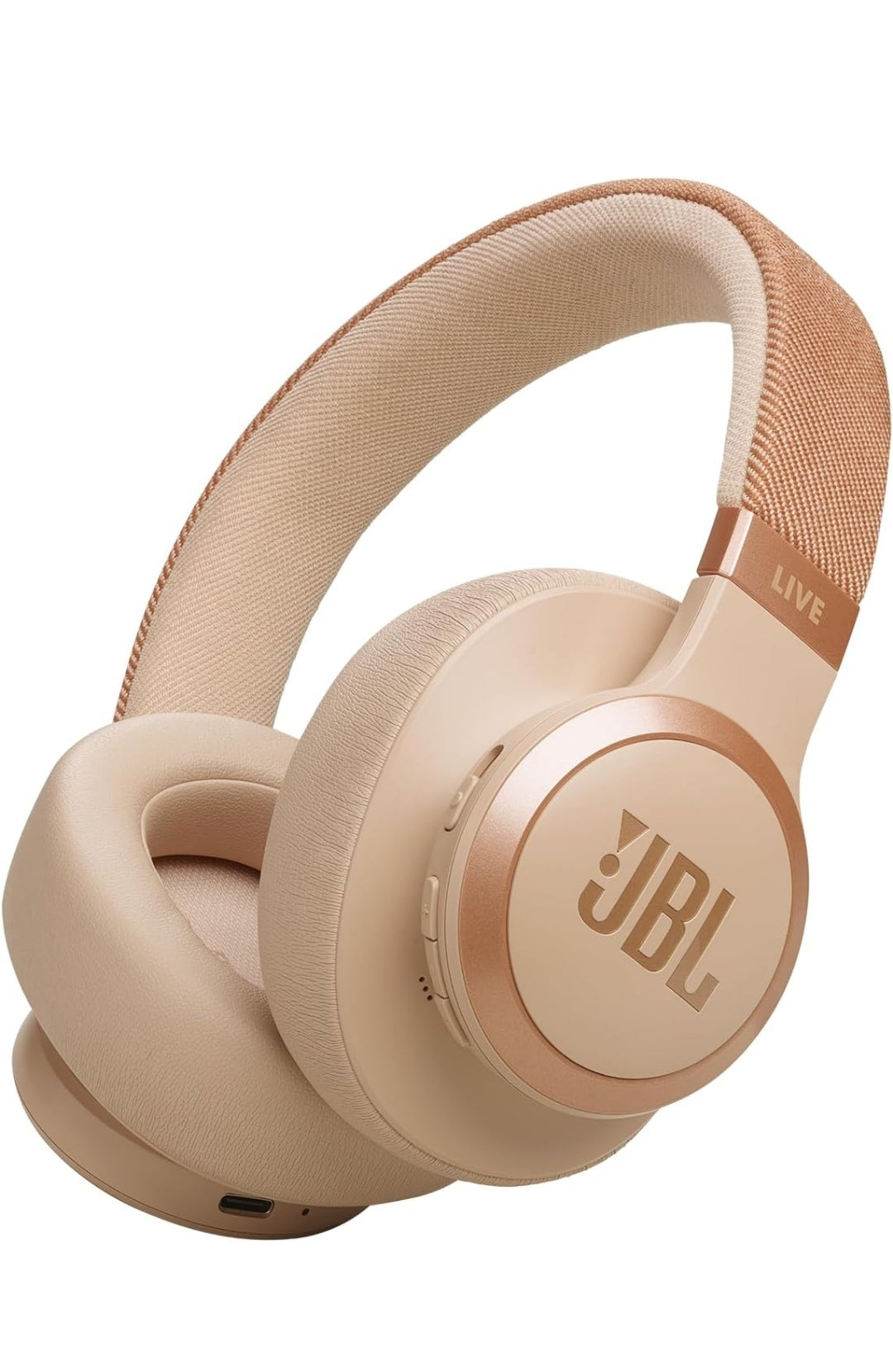 JBL Live 770NC - Wireless Over-Ear Headphones with True Adaptive Noise Cancelling - (Sandstone)