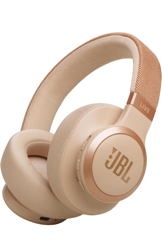 JBL Live 770NC - Wireless Over-Ear Headphones with True Adaptive Noise Cancelling - (Sandstone)
